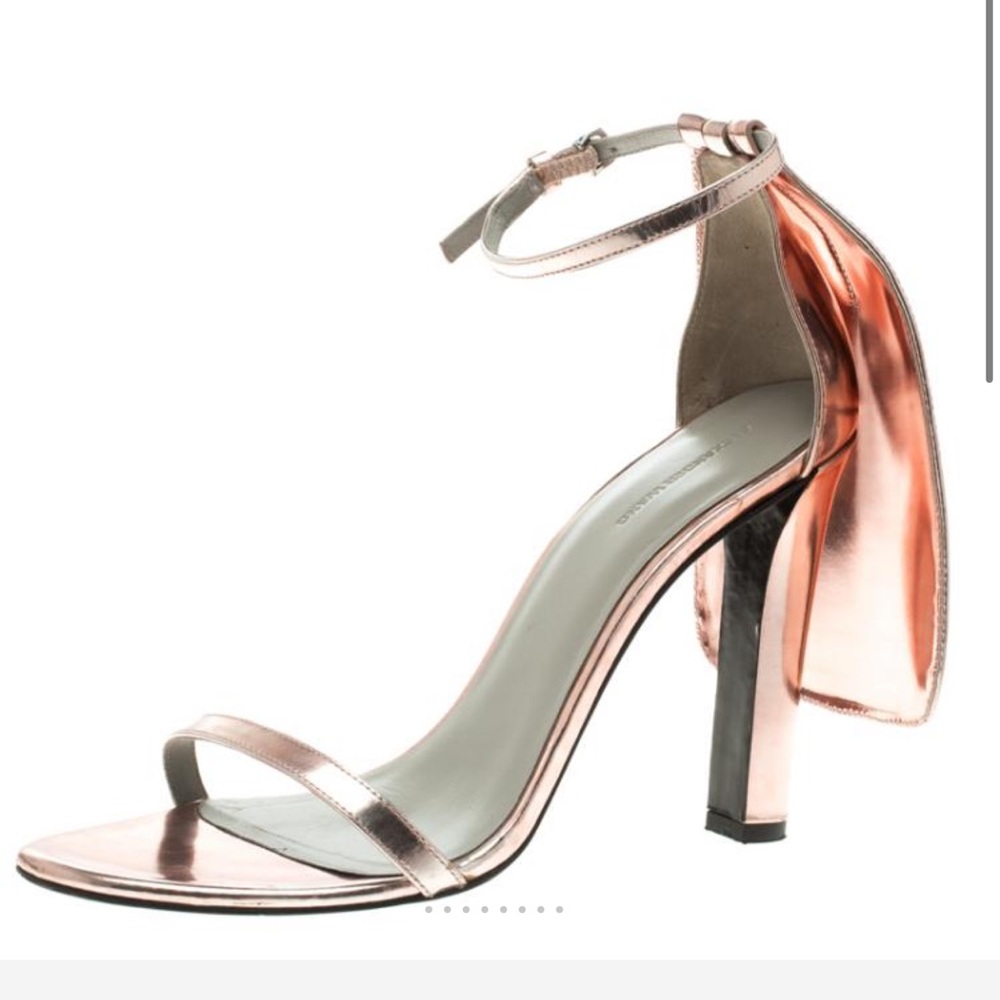 Alexander Wang Fabiana Rose Gold Metallic High Heel Sandals